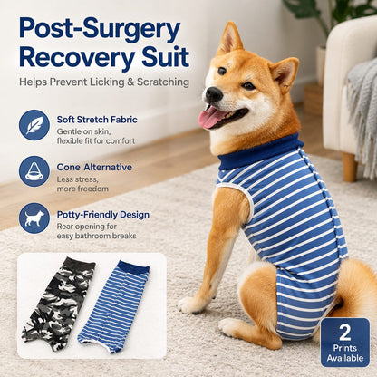 Dog Post-Surgery Recovery Suit for Spay & Neuter - Anti-Lick Cone Alternative