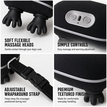 Hands-Free Dog Massager with Heat – Bionic Kneading for Post-Walk Relaxation & Everyday Comfort