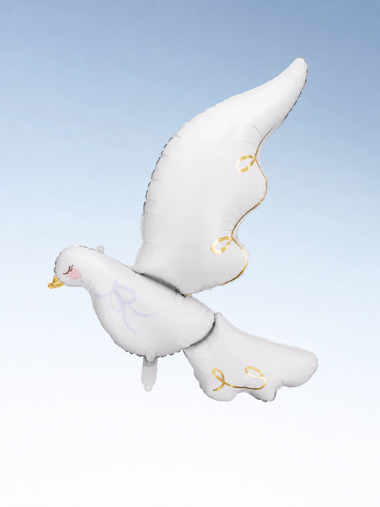 White Dove Shape Foil Balloon, 31.5 x 39.4 in Decor