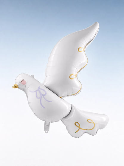 White Dove Shape Foil Balloon, 31.5 x 39.4 in Decor