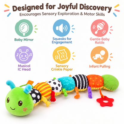 Interactive Soft Sensory Caterpillar Toy for Babies