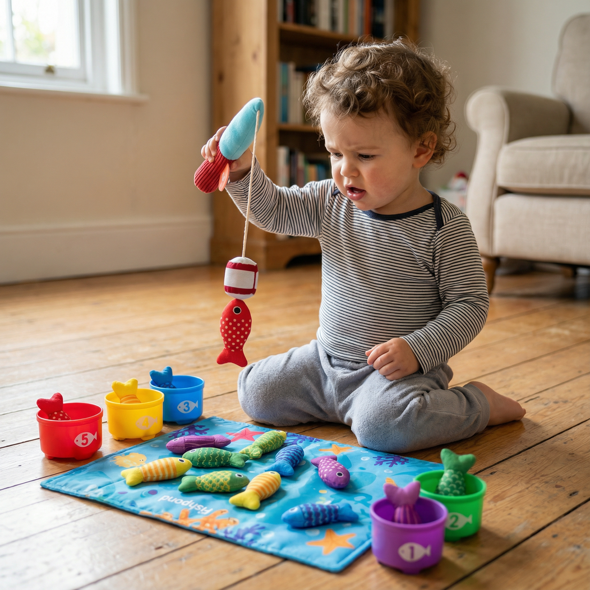 Interactive Montessori Fishing Toy for Toddlers