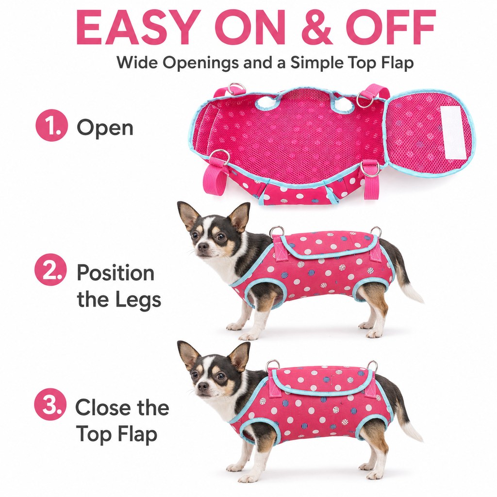 Wearable Pet Carrier Harness for Small Dogs & Cats - Hands-Free Carry for Vet Visits & Short Outings