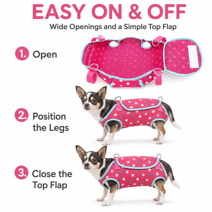 Wearable Pet Carrier Harness for Small Dogs & Cats - Hands-Free Carry for Vet Visits & Short Outings