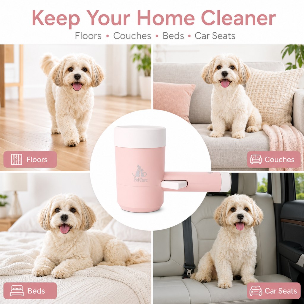 Electric Dog Paw Cleaner Cup for Muddy Walks - One-Button Paw Washer Helps Keep Floors, Couches & Car Seats Clean