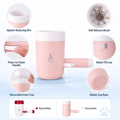 Electric Dog Paw Cleaner Cup for Muddy Walks - One-Button Paw Washer Helps Keep Floors, Couches & Car Seats Clean