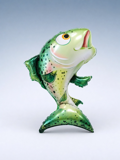 Green Fish Shape Foil Balloon, 25 x 35 in Party Accent