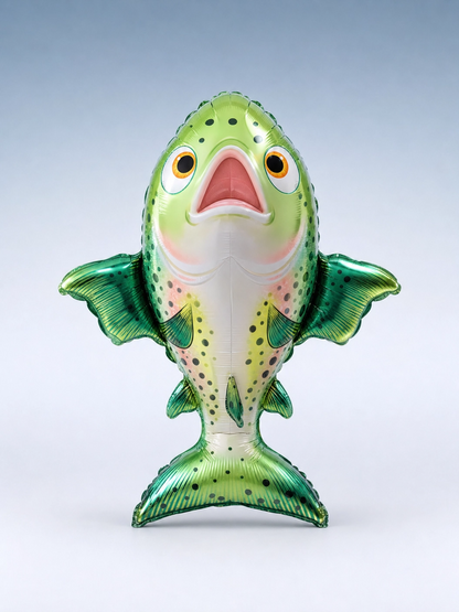 Green Fish Shape Foil Balloon, 25 x 35 in Party Accent