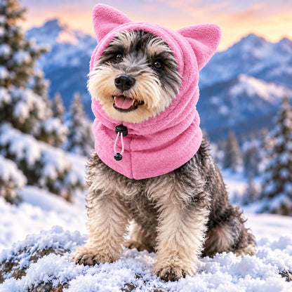 Fleece Winter Hood for Dogs & Cats – Warm Ear & Neck Cover for Cold Walks