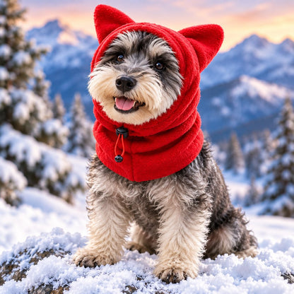 Fleece Winter Hood for Dogs & Cats – Warm Ear & Neck Cover for Cold Walks
