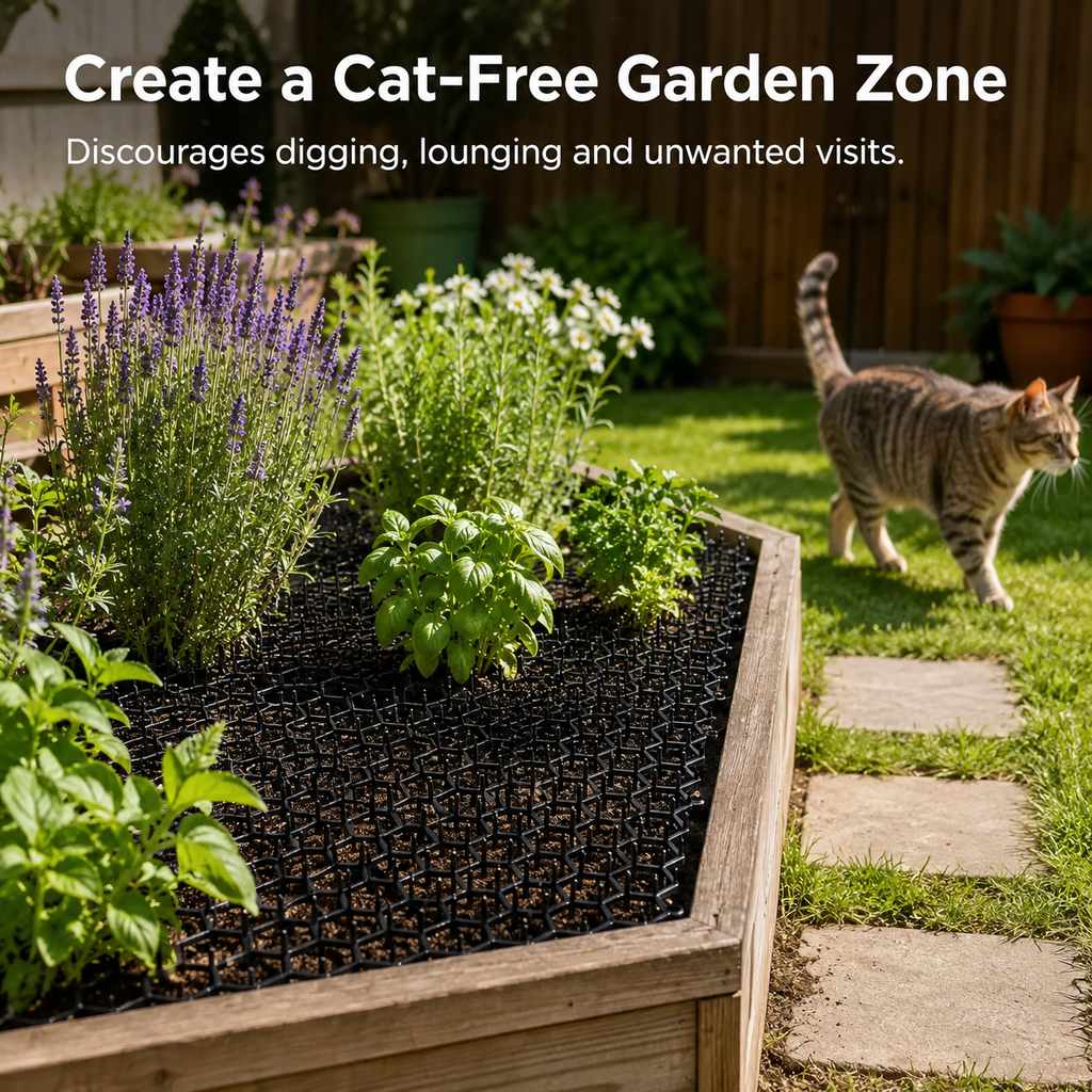 Flexible Cat Deterrent Mat for Sofas & Gardens - Protect Furniture and Plants
