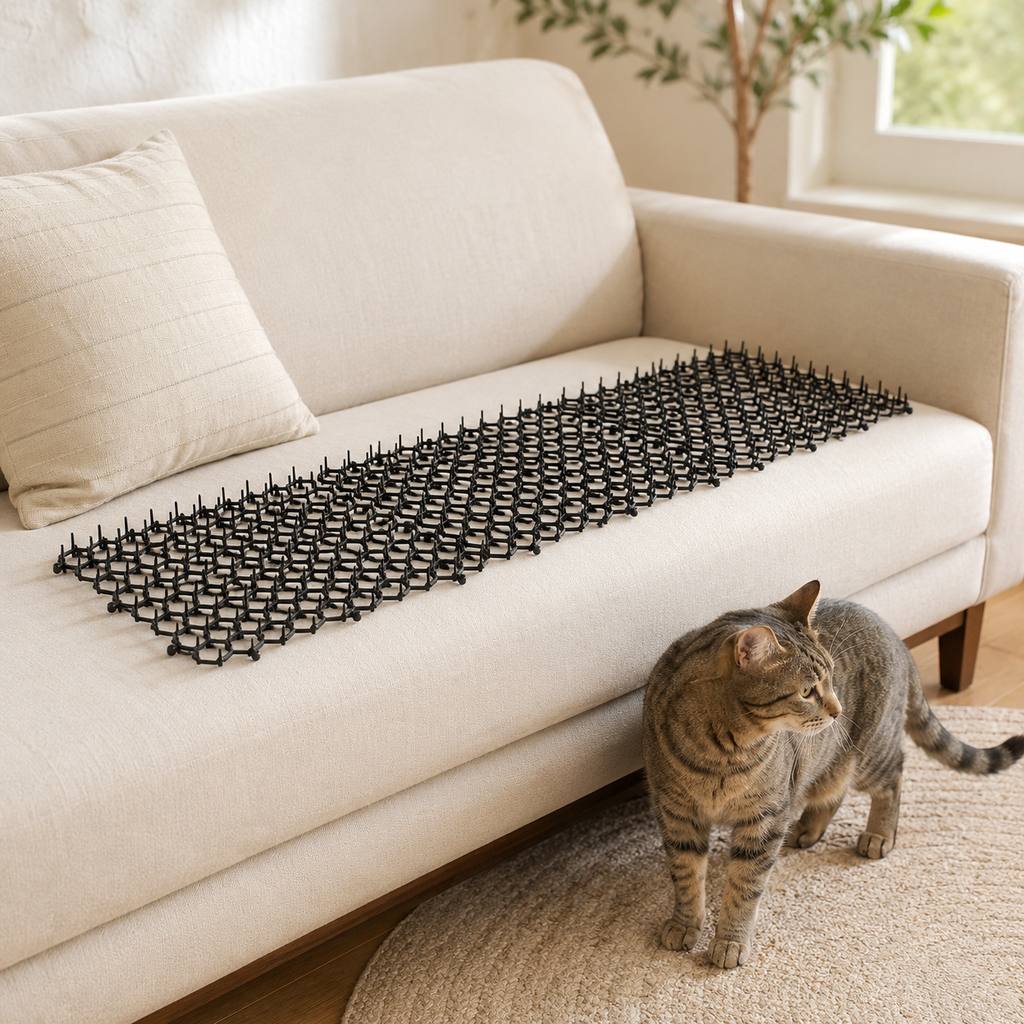 Flexible Cat Deterrent Mat for Sofas & Gardens - Protect Furniture and Plants