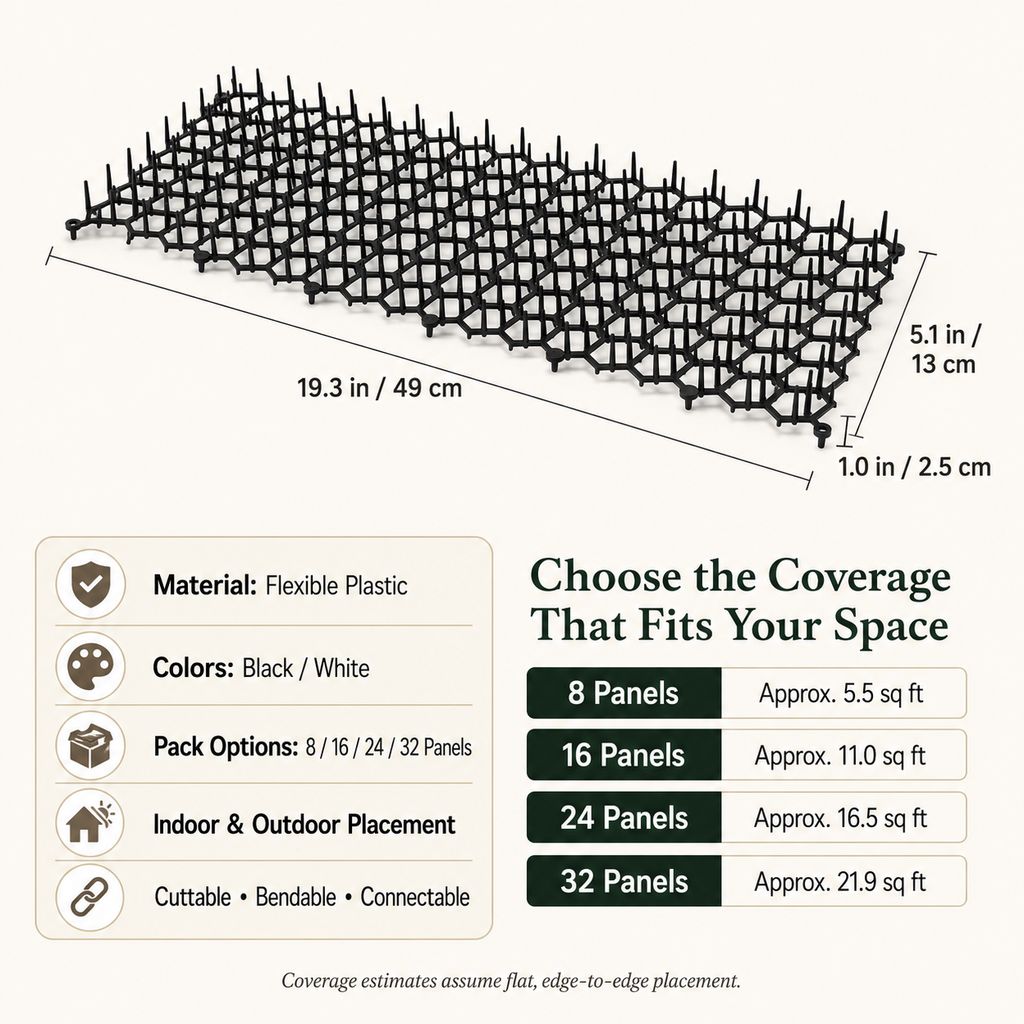 Flexible Cat Deterrent Mat for Sofas & Gardens - Protect Furniture and Plants
