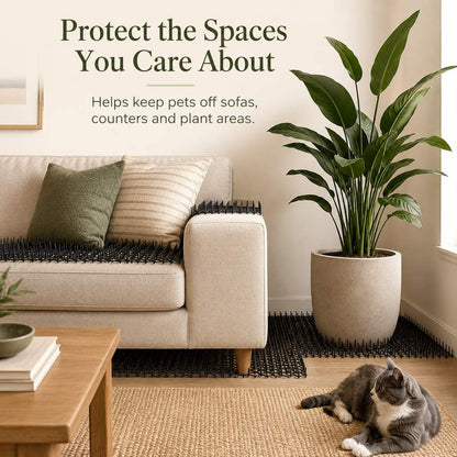 Flexible Cat Deterrent Mat for Sofas & Gardens - Protect Furniture and Plants