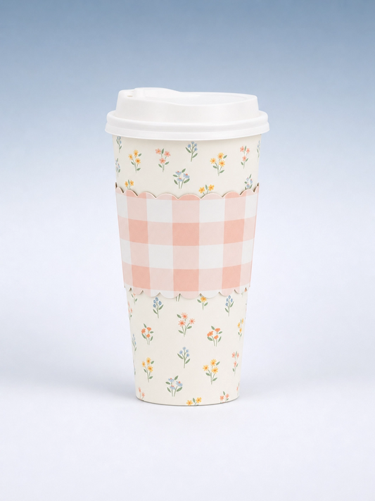 Tiny Floral Paper To Go Cups, 8 ct, 16 oz
