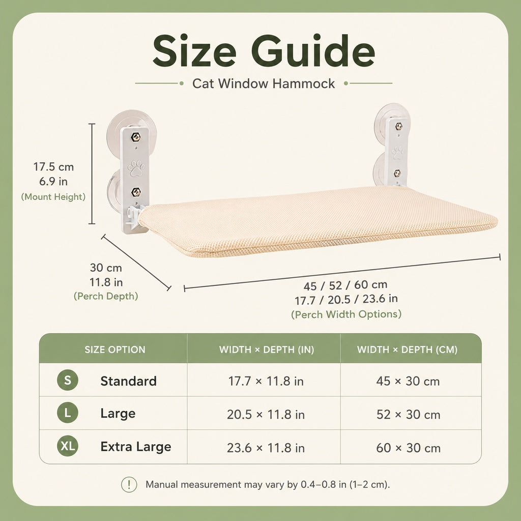 Foldable Cat Window Hammock for Apartments - No-Drill Suction Perch for Sunny Naps Without Taking Up Floor Space