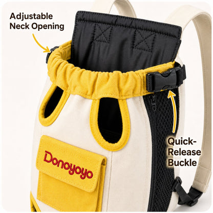 Front-Facing Pet Carrier Backpack for Cats & Small Dogs, Hands-Free Travel Carrier With Breathable Mesh, Adjustable Neck Opening & Front Pocket