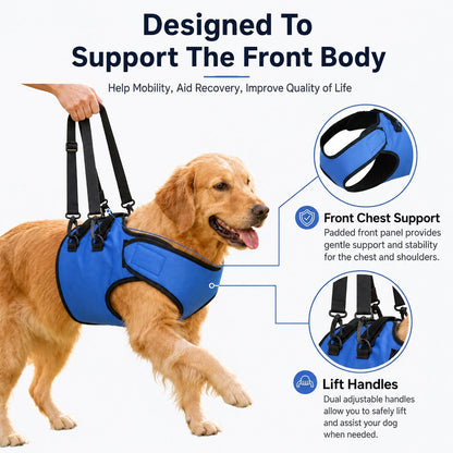 Front Leg Support Harness for Senior Dogs – Mobility Lift Aid for Walking, Stairs & Car Rides