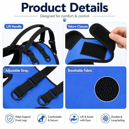 Front Leg Support Harness for Senior Dogs – Mobility Lift Aid for Walking, Stairs & Car Rides