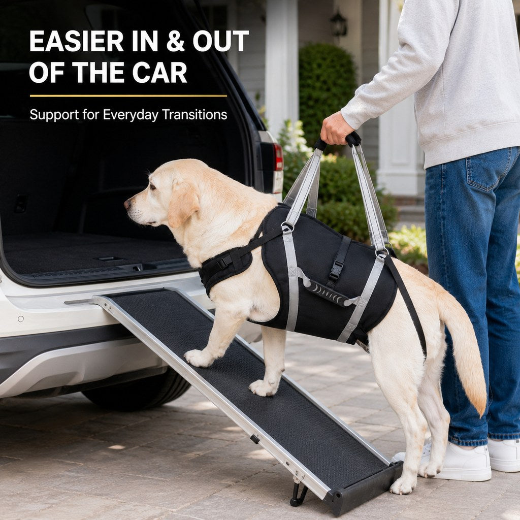 Full-Body Dog Lift Support Harness for Large Senior Dogs - Easier Stairs, Standing & Car Entry