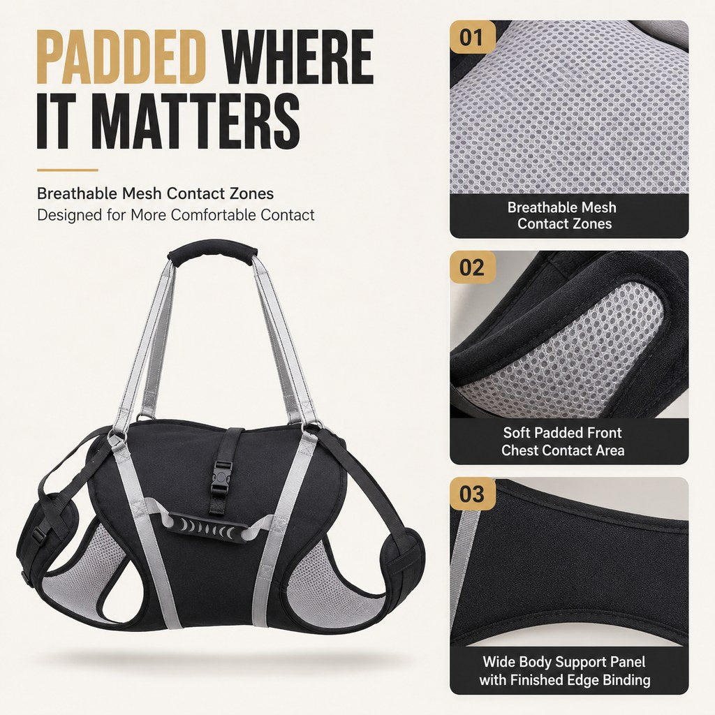 Full-Body Dog Lift Support Harness for Large Senior Dogs - Easier Stairs, Standing & Car Entry