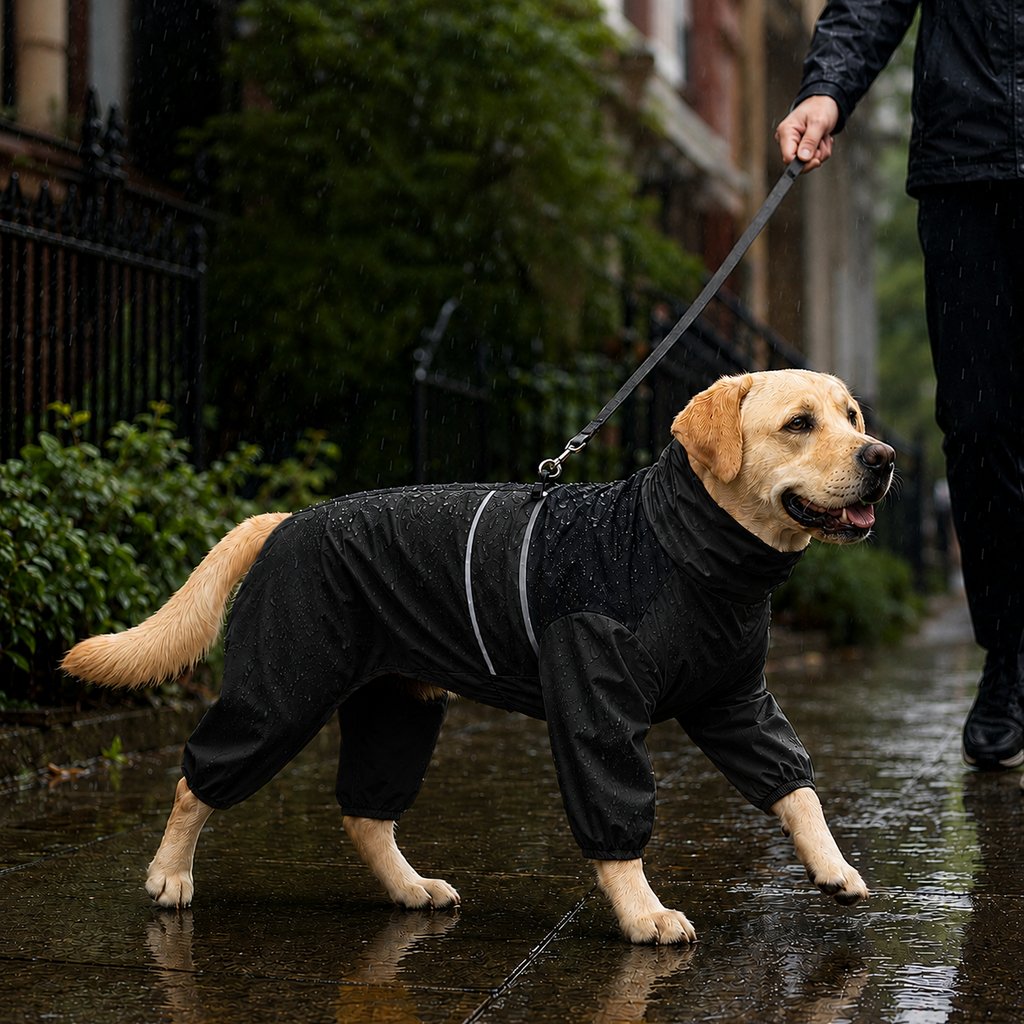 Full-Body Waterproof Dog Rain Suit for Muddy Walks - Keeps Belly & Legs Cleaner