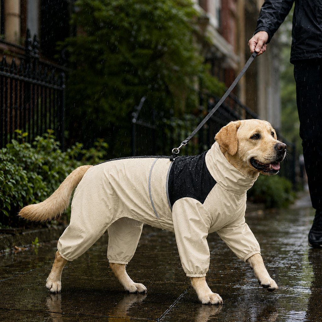 Full-Body Waterproof Dog Rain Suit for Muddy Walks - Keeps Belly & Legs Cleaner
