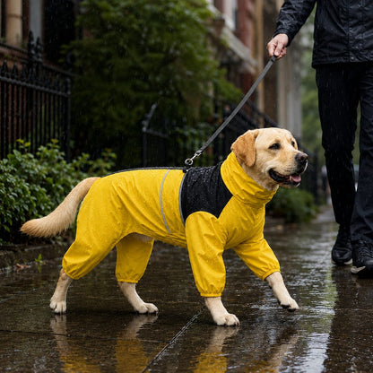 Full-Body Waterproof Dog Rain Suit for Muddy Walks - Keeps Belly & Legs Cleaner
