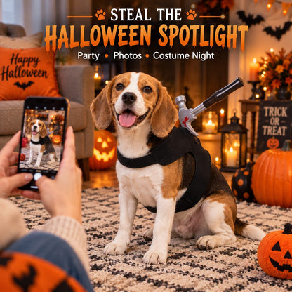 Halloween Horror Prop Dog Costume Harness - Easy-On Funny Outfit for Trick-or-Treat, Parties & Photos | 6 Styles