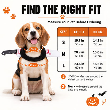Halloween Horror Prop Dog Costume Harness - Easy-On Funny Outfit for Trick-or-Treat, Parties & Photos | 6 Styles