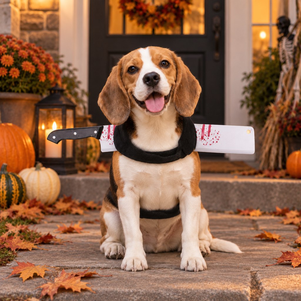 Halloween Horror Prop Dog Costume Harness - Easy-On Funny Outfit for Trick-or-Treat, Parties & Photos | 6 Styles