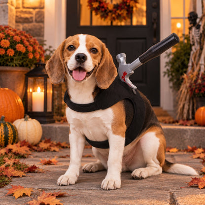 Halloween Horror Prop Dog Costume Harness - Easy-On Funny Outfit for Trick-or-Treat, Parties & Photos | 6 Styles