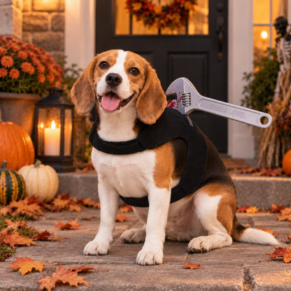Halloween Horror Prop Dog Costume Harness - Easy-On Funny Outfit for Trick-or-Treat, Parties & Photos | 6 Styles