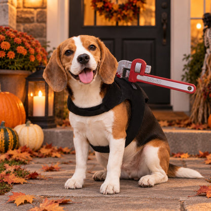 Halloween Horror Prop Dog Costume Harness - Easy-On Funny Outfit for Trick-or-Treat, Parties & Photos | 6 Styles