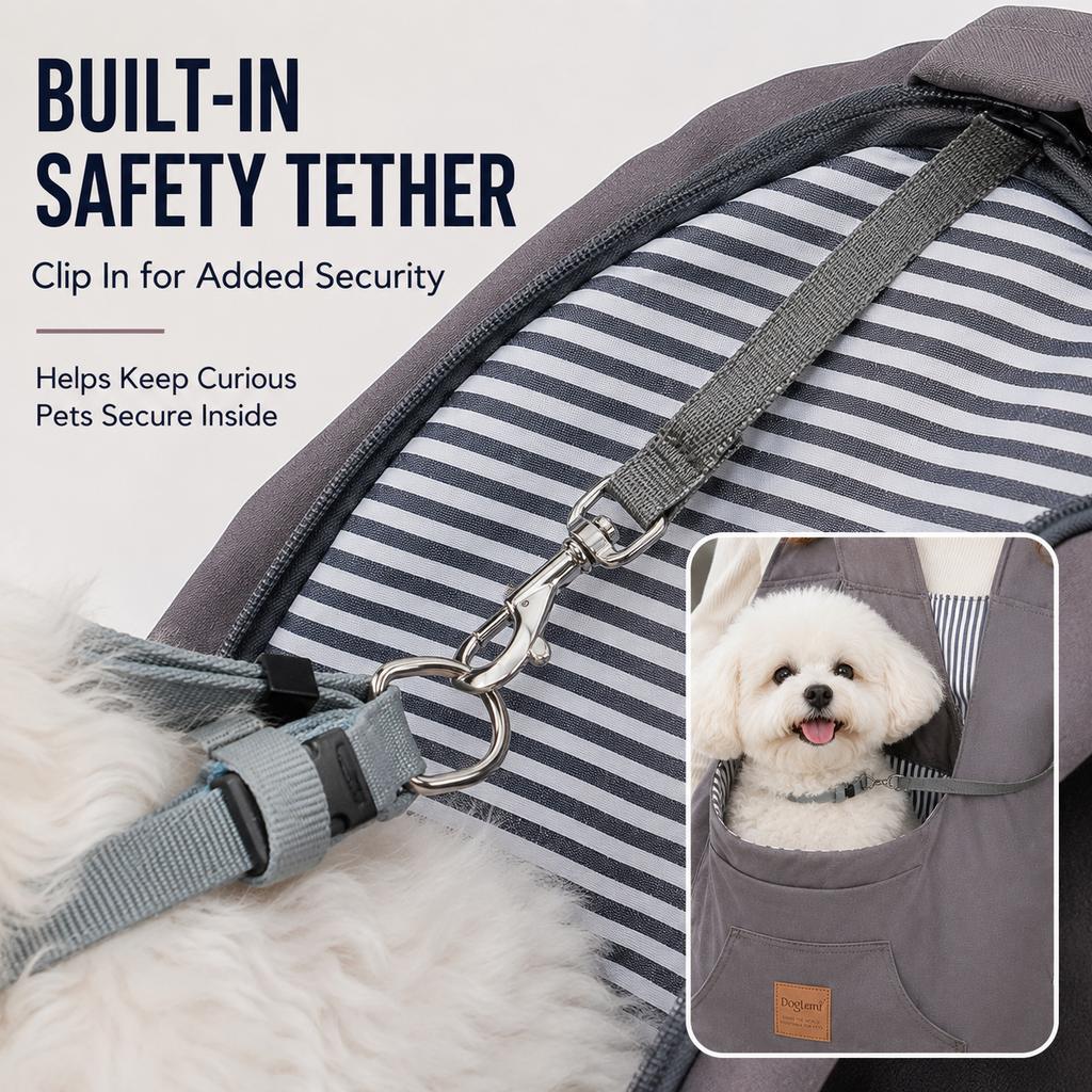 Hands-Free Front Pet Carrier for Small Dogs & Cats - Comfortable Carry for Walking, Shopping & Travel