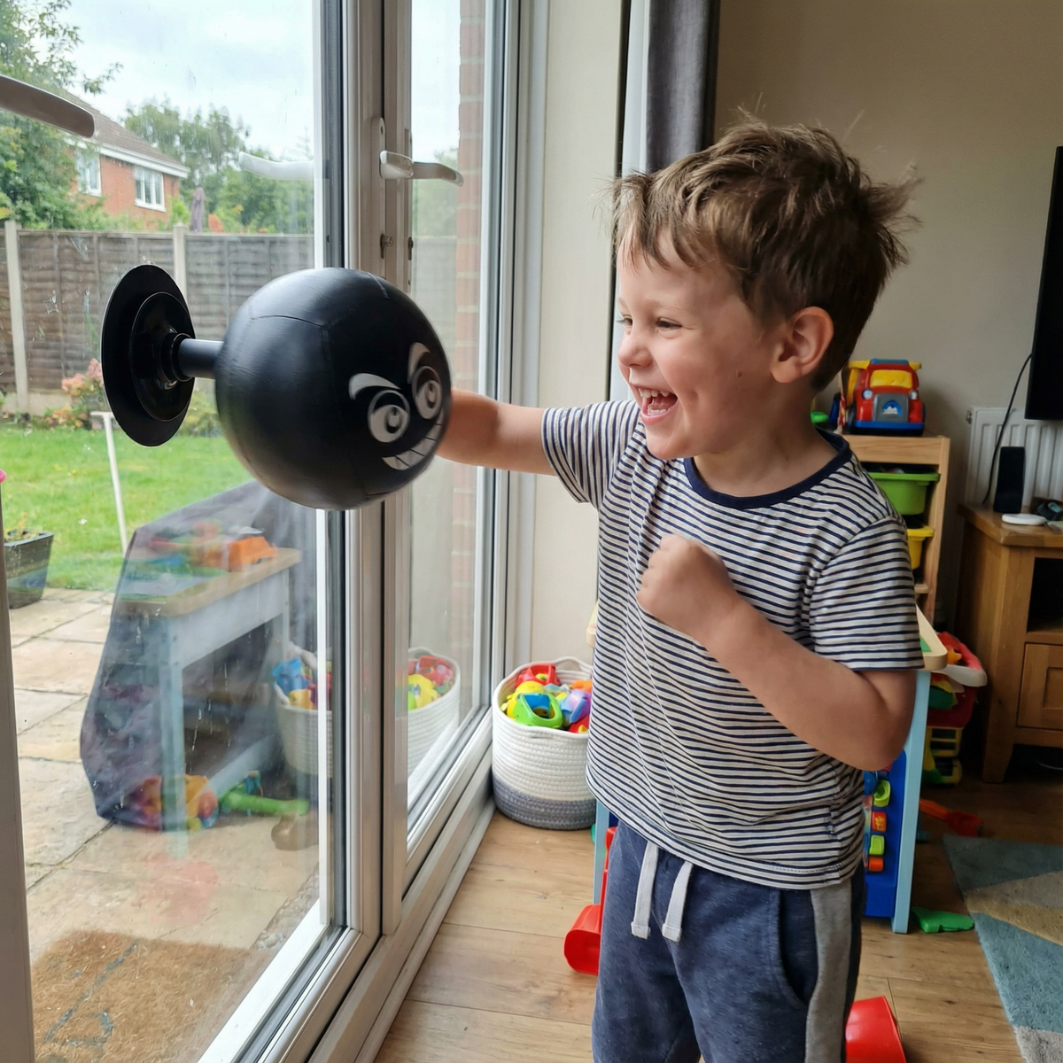 Interactive Punching Bag for Kids – Suction Cup Indoor Active Play Toy