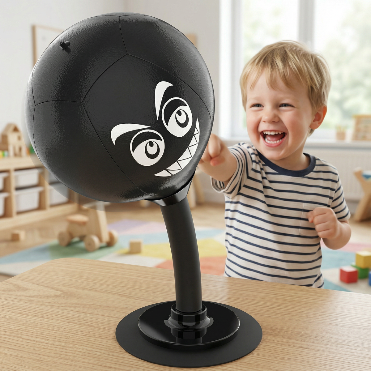 Interactive Punching Bag for Kids – Suction Cup Indoor Active Play Toy