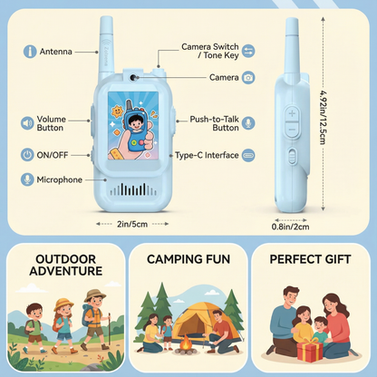 Kids Digital Walkie Talkies for Kids