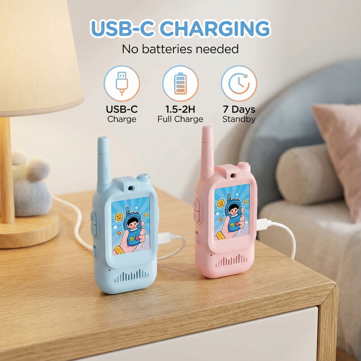 Kids Digital Walkie Talkies for Kids