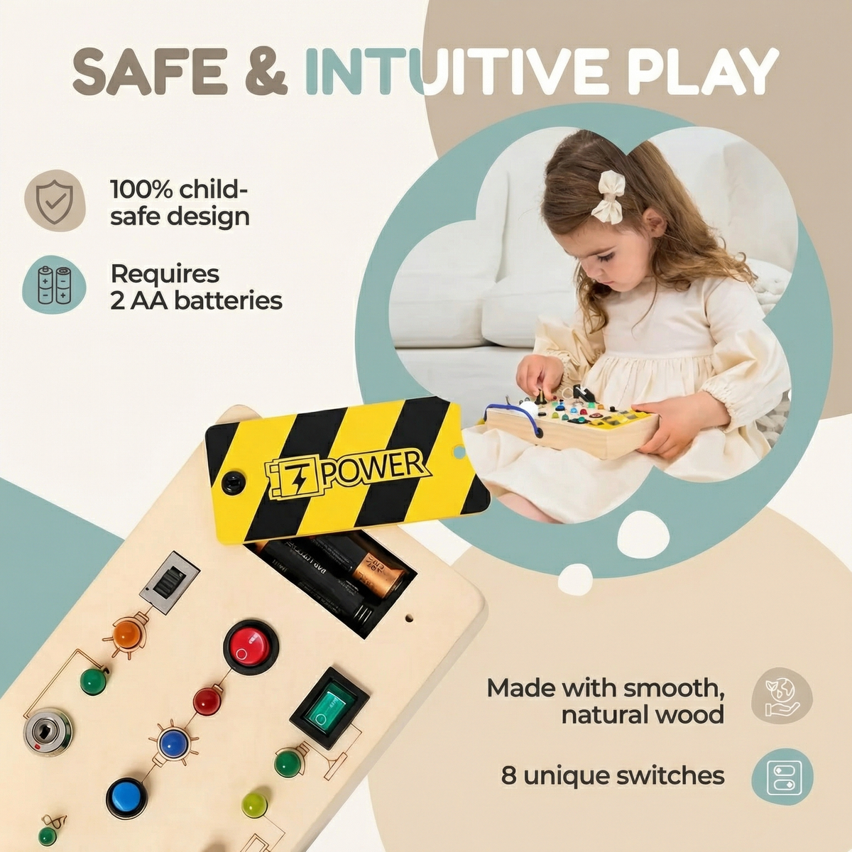 Montessori Switch Activity Board | Family Favourite