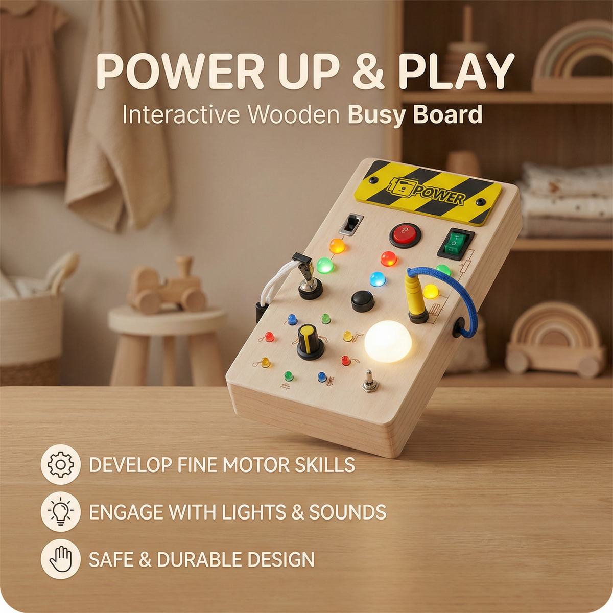 Montessori Switch Activity Board | Family Favourite