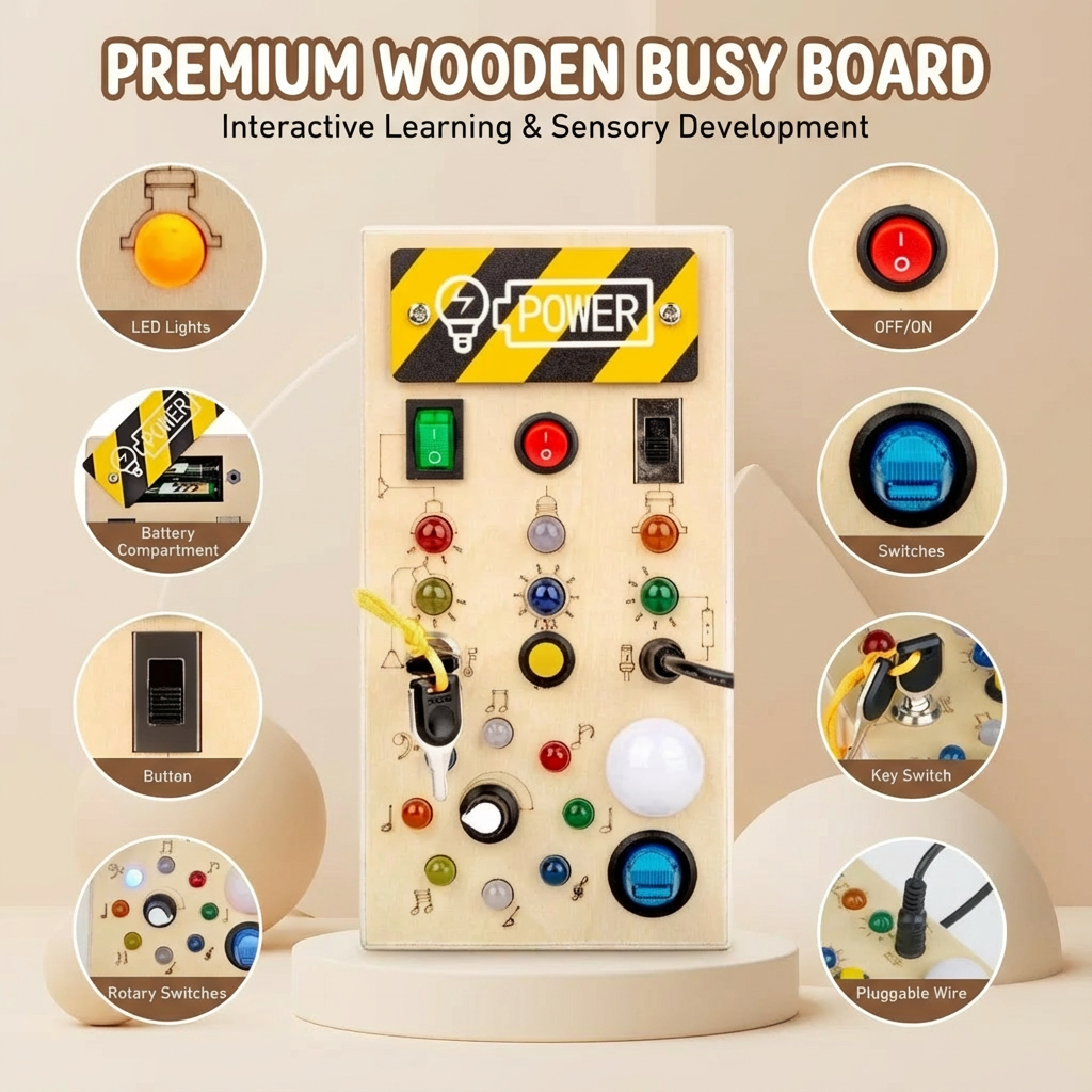 Montessori Switch Activity Board | Family Favourite