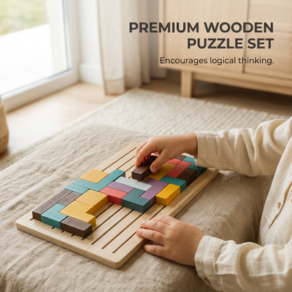 Interactive Wooden Stacking Puzzle for Kids
