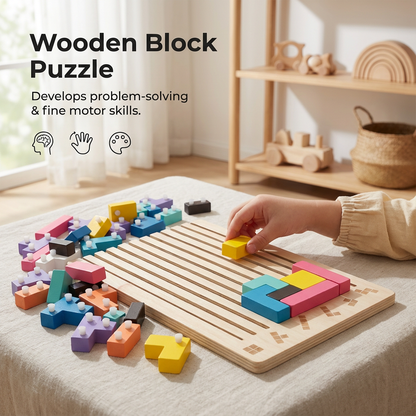 Interactive Wooden Stacking Puzzle for Kids
