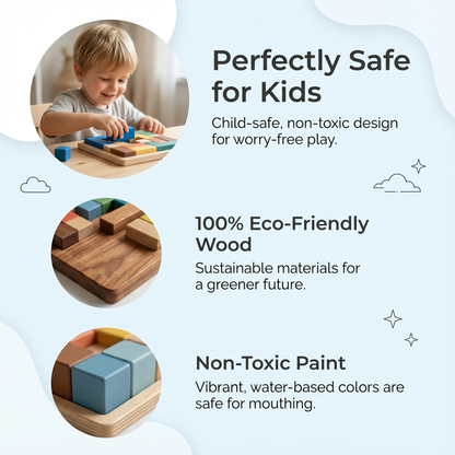Interactive Wooden Stacking Puzzle for Kids