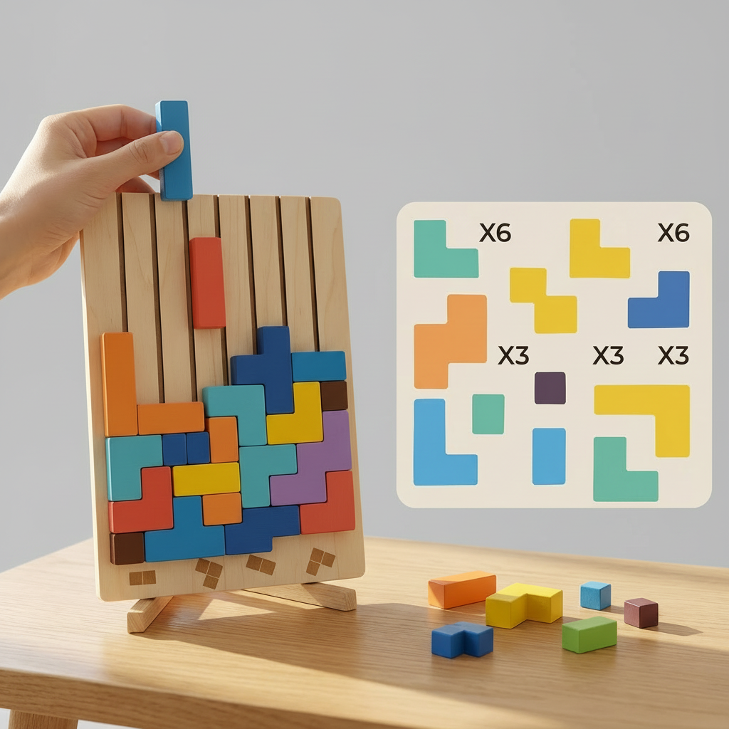 Interactive Wooden Stacking Puzzle for Kids