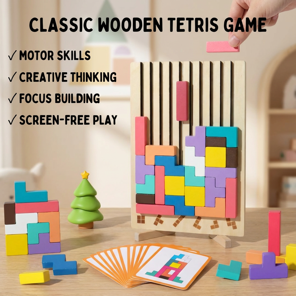 Interactive Wooden Stacking Puzzle for Kids