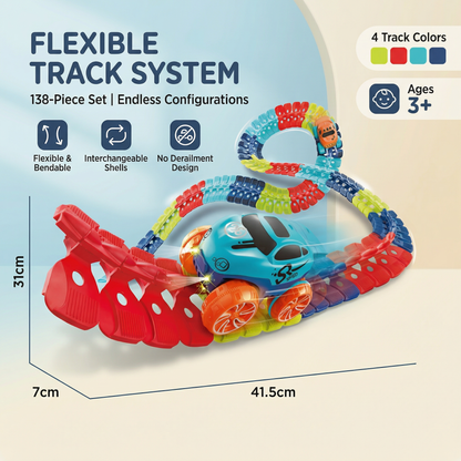 Light Up Flexible Racing Track Set | Family Favourite