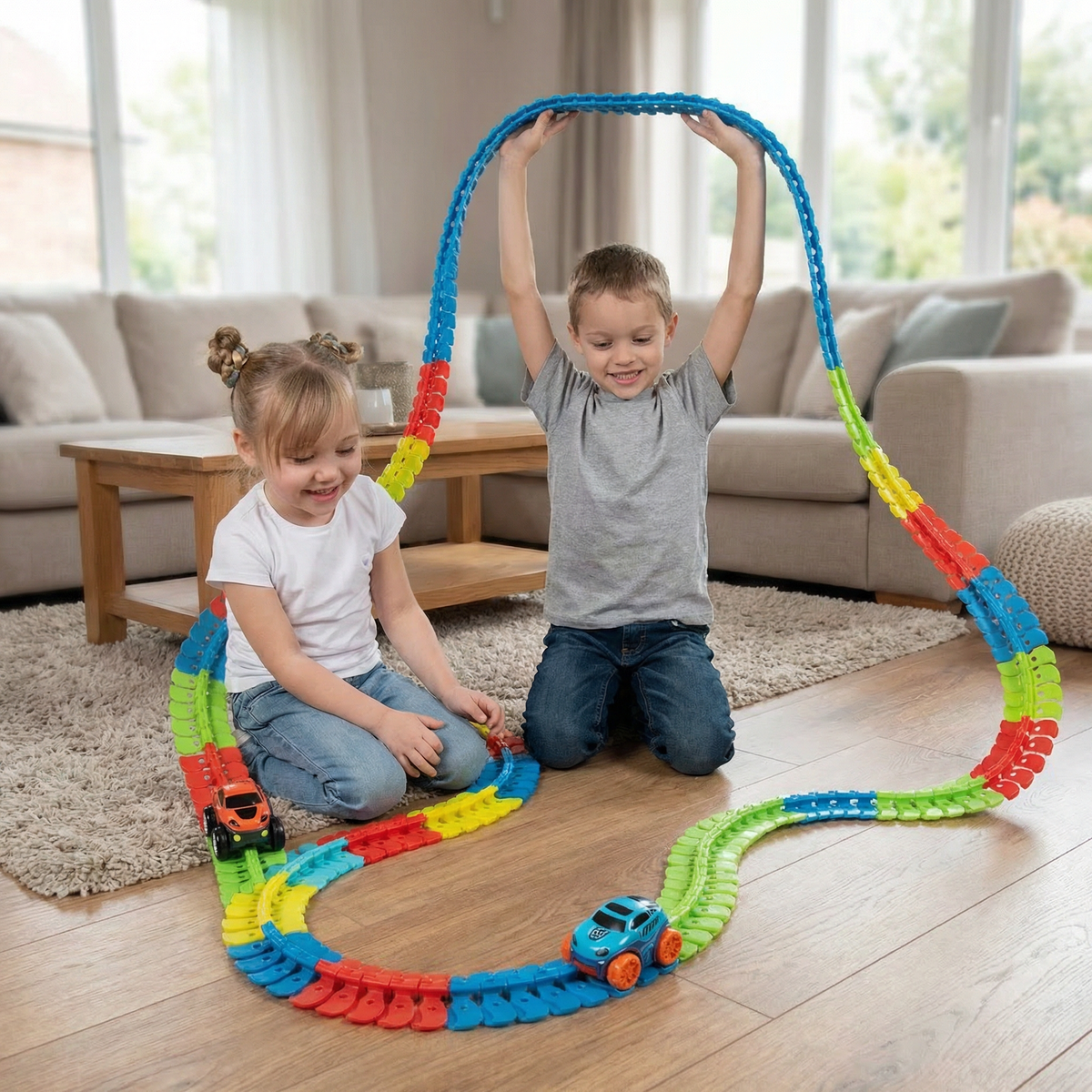 Light Up Flexible Racing Track Set | Family Favourite