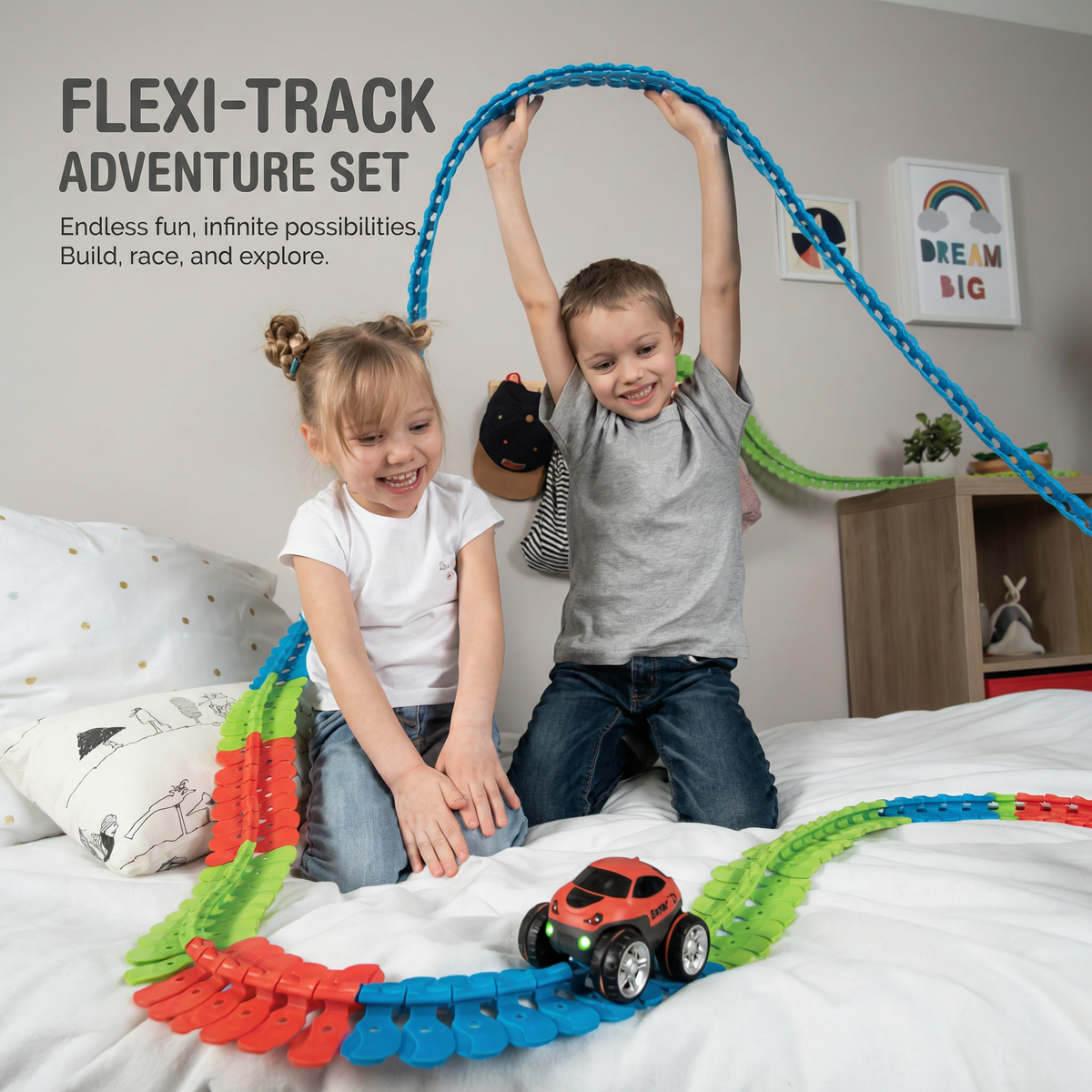Light Up Flexible Racing Track Set | Family Favourite
